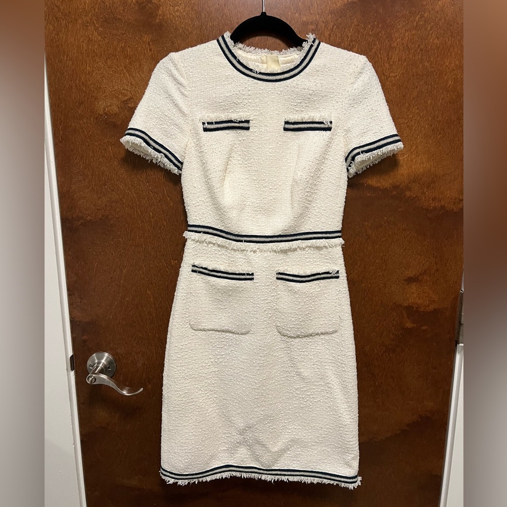 L.K.Bennett White Tweed Dress size 0